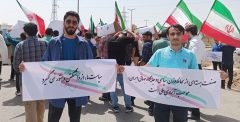 تجمع دانشجویان قمی در حمایت از حق غنی‌سازی کشورمان +فیلم