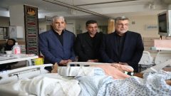 عیادت وزیر بهداشت از مجروحان حمله اسراییل در قم